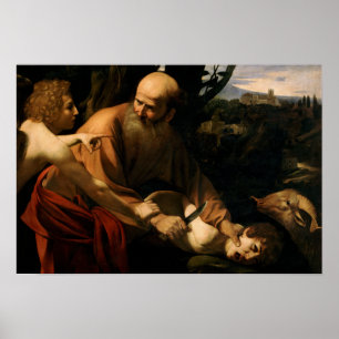 Póster Caravaggio - Sacrificio de Isaac