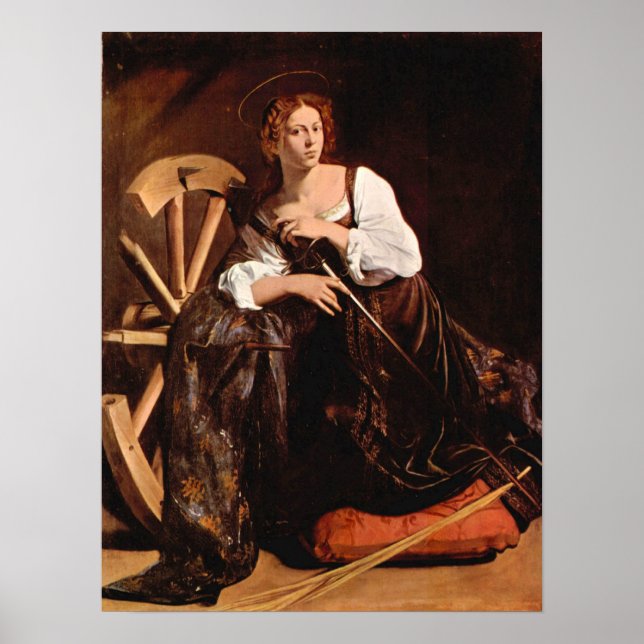 Póster Caravaggio-Santa Catalina de Alejandría (Frente)