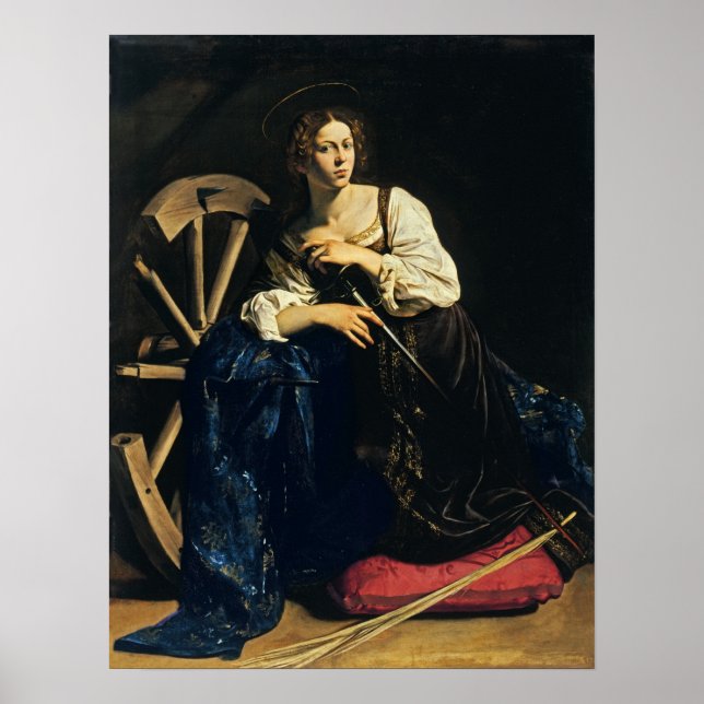 Póster Caravaggio - Santa Catalina De Alejandría (Frente)