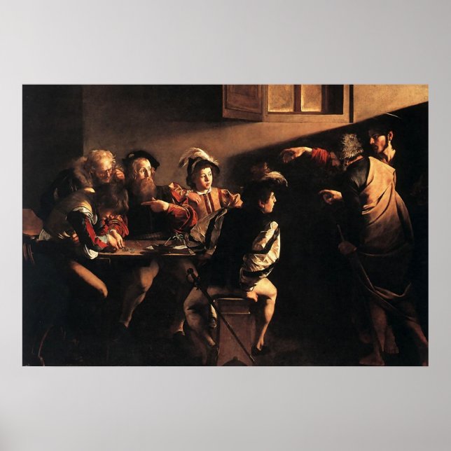 Póster Caravaggio The Calling Of Saint Matthew (Frente)