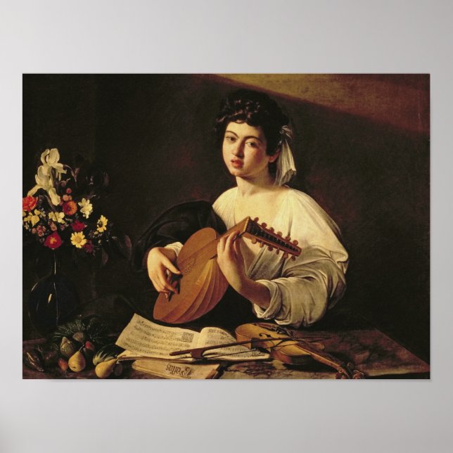 Póster Caravaggio - The Lute Player (Frente)