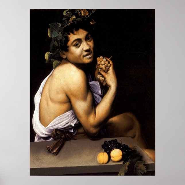 Póster Caravaggio - Young Sick Bacchus 1593 (Frente)
