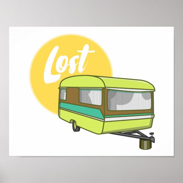 Póster Caravan Lost Rerto Sixties Style (Frente)