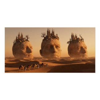 Póster Caravana de Almas Perdidas en el Desierto de Seda