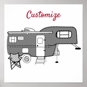 Póster Caravana Thunder_Cove del viajero clásico