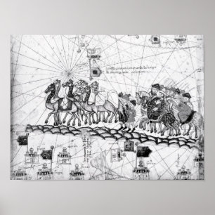 Póster Caravanas que cruzan los Urales en la manera a