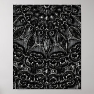Póster Carbón Mandala
