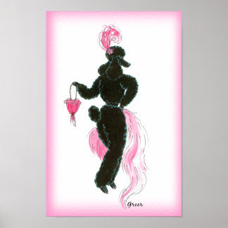 Póster Carbón negro en papel Poster de piel