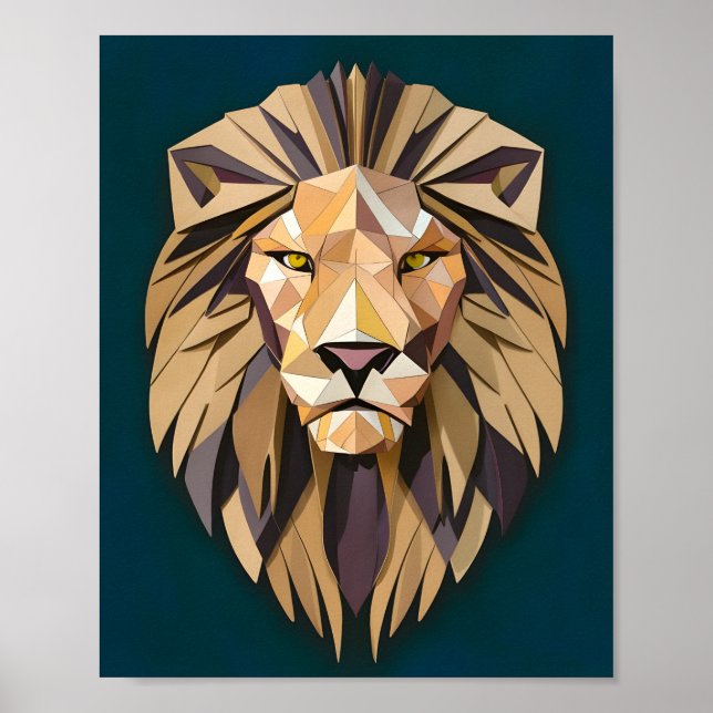 Póster Cardboard Lion Majesty (Frente)