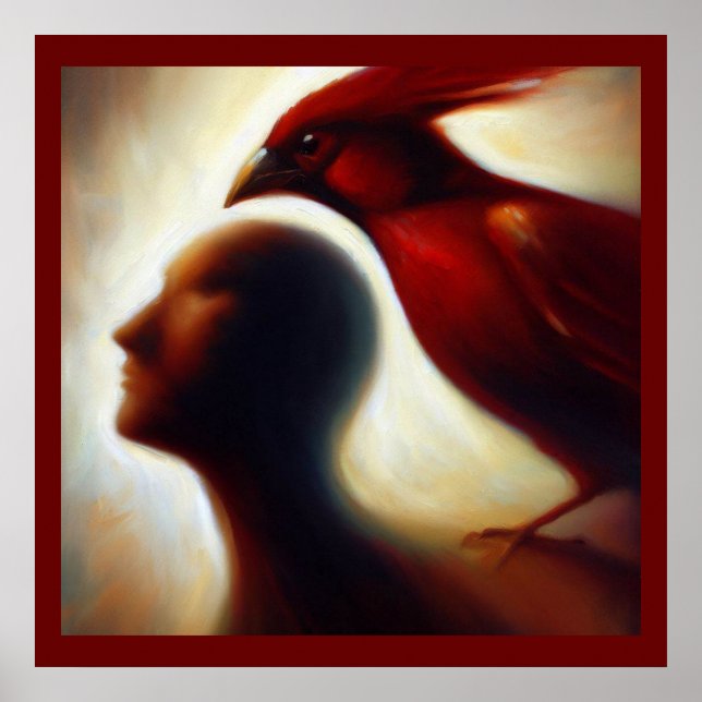 Póster Cardenal de animales espirituales 1 (Frente)