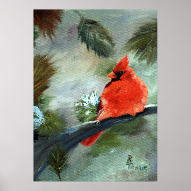 Póster Cardenal de invierno (Frente)