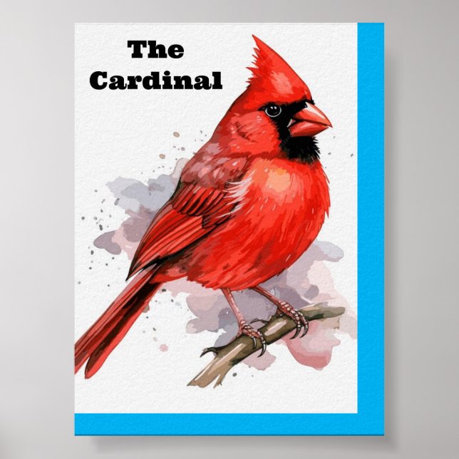 Póster Cardenal de pájaro Poster (Frente)