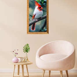 Póster Cardenal leucístico