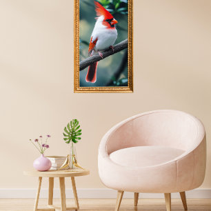 Póster Cardenal leucístico 