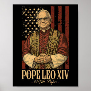 Póster Cardenal Robert Prevost Papa Leo Xiv