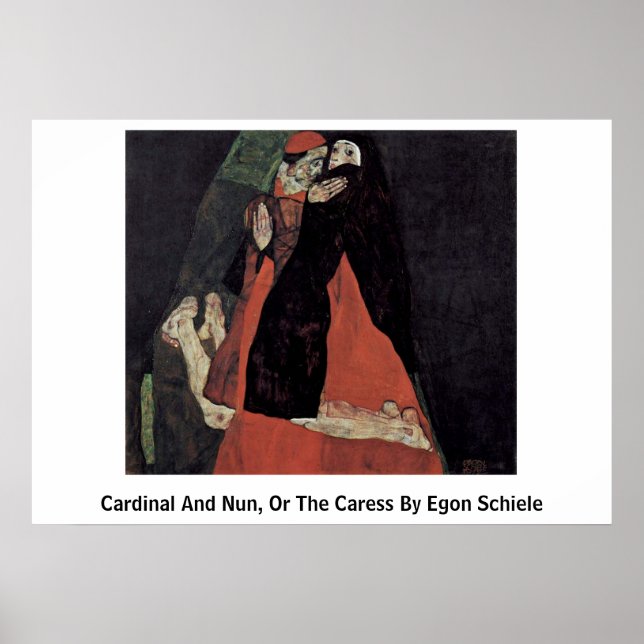 Póster Cardenal Y Nun, O Cargo De Egon Schiele (Frente)