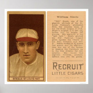 Póster Cardenales de Bill Steele Béisbol 1912