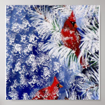 Cardenales En Nieve