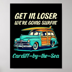 Póster Cardiff By The Sea Surf California Mujeres Hombres