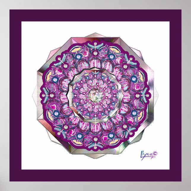 Póster Cardinal red Rosace (Frente)