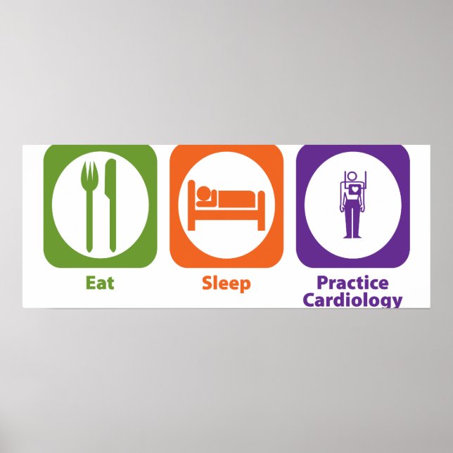 Póster Cardiología de la práctica del sueño alimentario (Frente)