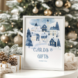 Póster Cards and gifts Christmas village Baby Shower