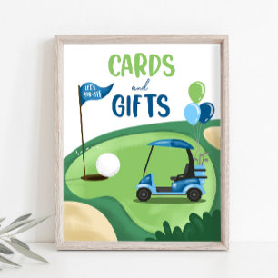 Póster Cards and Gifts Golf Par-Tee Boy Birthday Sign