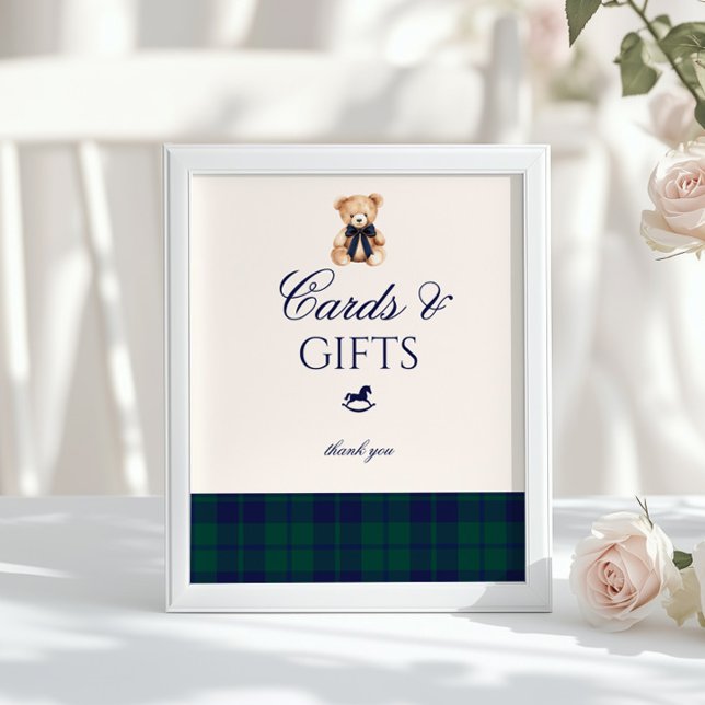 Póster Cards and gifts Preppy Teddy Bear Plaid (Subido por el creador)