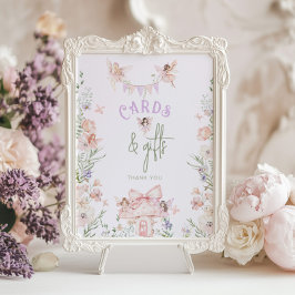 Póster Cards and Gifts Whimsical Fairy Birthday