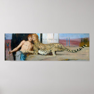 Póster Caresses, Fernand Khnopff