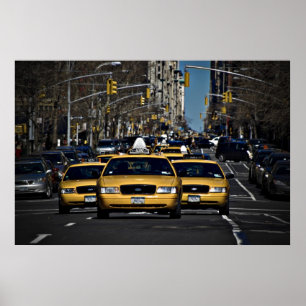Póster Carga amarilla del taxi