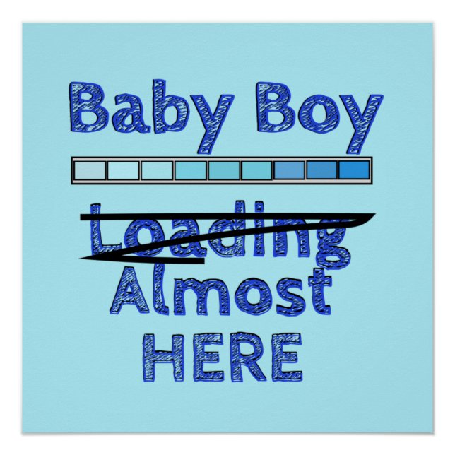 Póster Carga de Baby Boy - Noveno mes (Anverso)