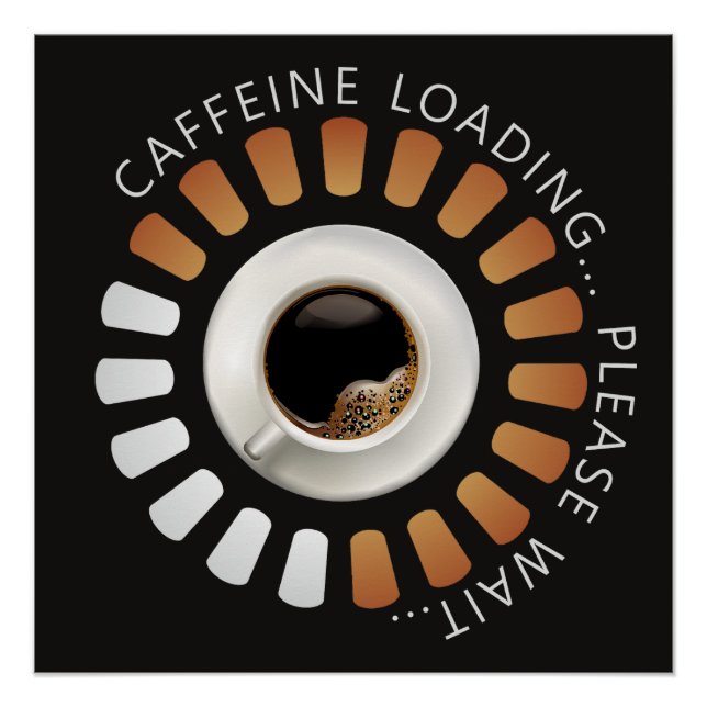Póster Carga de cafeína (Anverso)