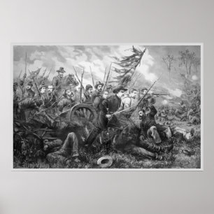 Póster Carga de la batalla de la guerra civil