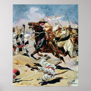 Póster Carga de los 21ros lanceros en Omdurman
