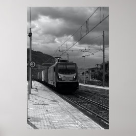 Póster Carga de Mañana Nublada: Escena del Ferrocarril It