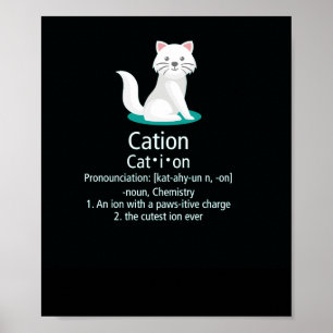 Póster carga pawsitive del ion del gato