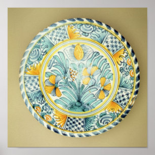 Póster Cargador Bluedash' Delftware, alfarería Lambeth