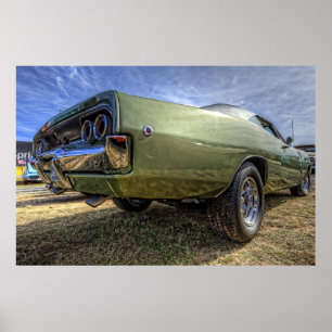 Póster Cargador de 1968 Dodge en HDR
