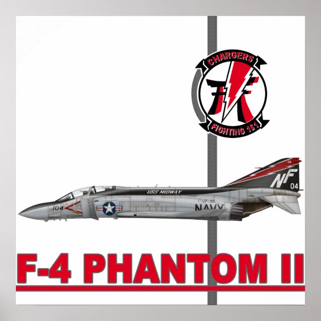Póster Cargadores VF-161 F-4 Phantom Print (Frente)