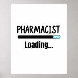 Póster Cargando camiseta de un farmacéutico