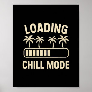 Póster Cargando modo relajante palma R vacaciones humor t