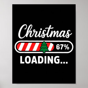 Póster Cargando Navidad 67% Divertido 6 7 Meme Navidad Ge
