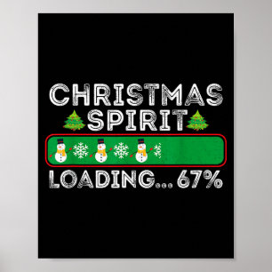 Póster Cargando Navidad 67 Seis Siete Meme Divertido Sno