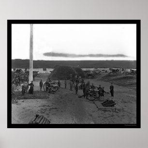 Póster Cargando un cañón en el Fuerte C. F. Smith 1865