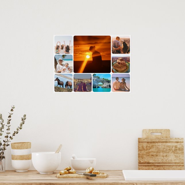 Póster Cargar nueve fotos (Cocina)