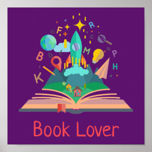 Póster Cargo de cohetes de la biblioteca Lover