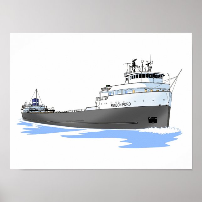 Póster Carguero de los Grandes Lagos Benson Ford (2) (Frente)