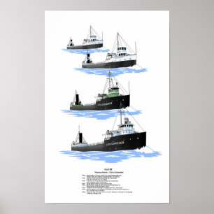 Póster Carguero de los Grandes Lagos Cletus Schneider