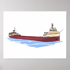 Póster Carguero de los Grandes Lagos Edmund Fitzgerald